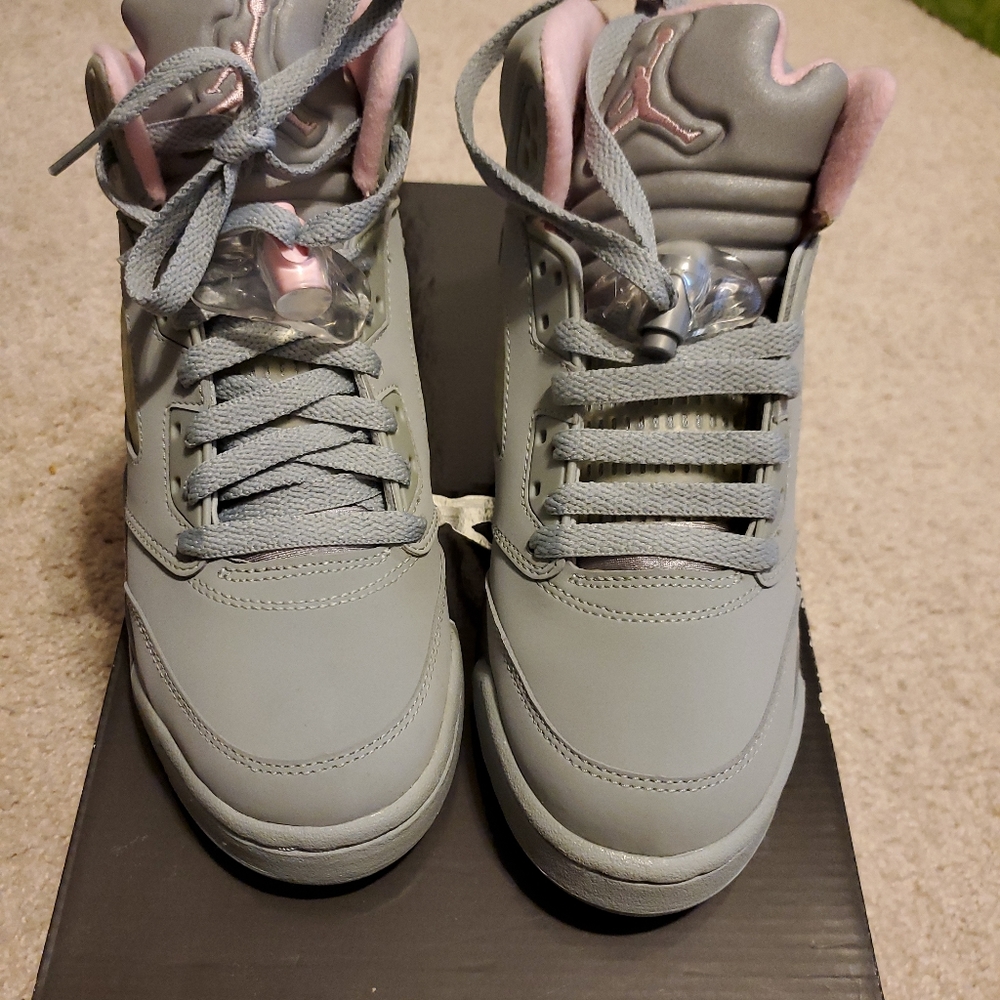 COPY - Air Jordan 5 Retro silver/ shy pink stealth 5.5Y